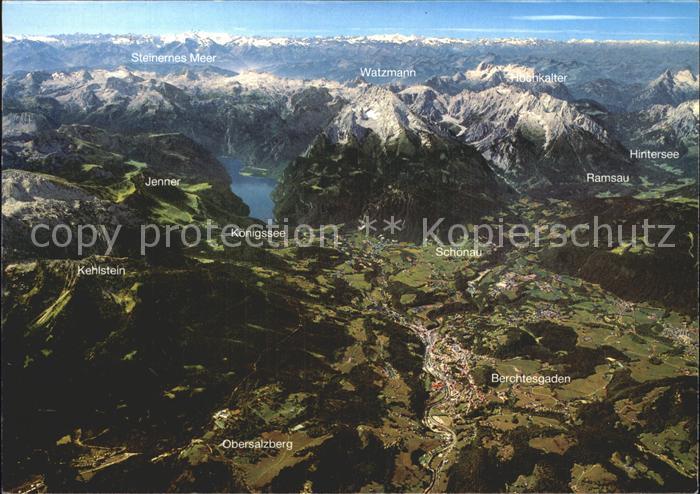 BERCHTESGADEN Bayern Talkessel mit Bergpanorama Fliegeraufnahme