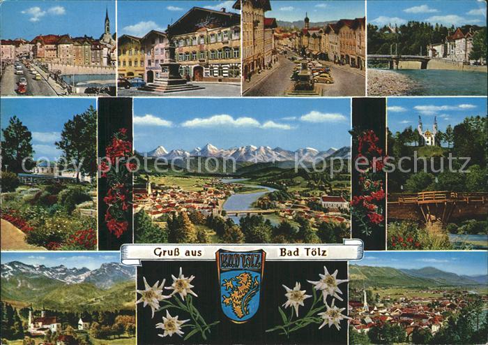 Bad Toelz Teilansichten Kurort Kurpark Isartal Alpenpanorama Edelweiss