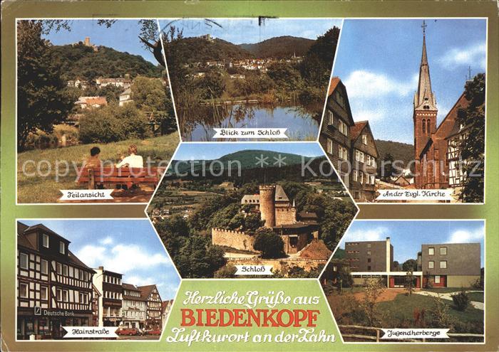 Gladenbach Lahn Hessen Teilansicht Schloss Kirche Jugendherberge Hainstrasse Fac