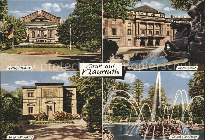 Bayreuth Festspielhaus Opernhaus Schloss Eremitage Villa Wanfried