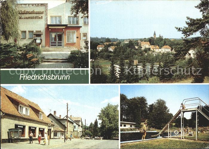 Friedrichsbrunn Harz Kulturhaus Teilansicht Ernst Thaelmann Strasse Waldbad