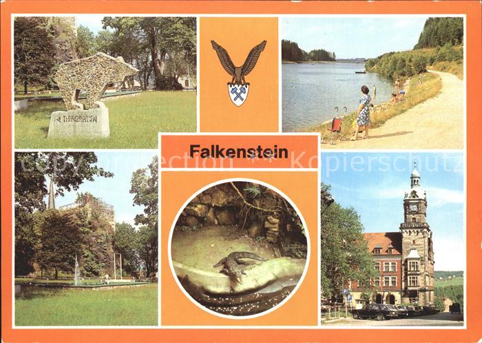 Falkenstein Vogtland Schlossfelsen Uferpromenade Talsperre Tierpark Nilkrokodil