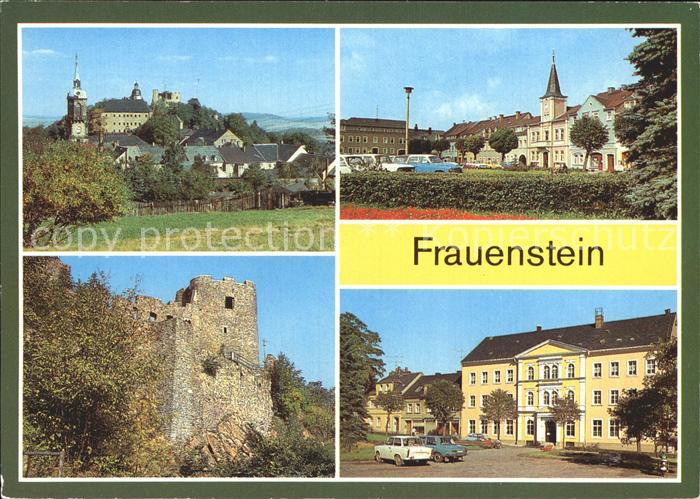 Frauenstein Brand-Erbisdorf Schloss Burgruine Markt Polytechnische Oberschule