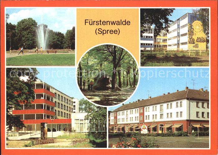 Fuerstenwalde Spree Park Oberschule Feierabendheim Pflegeheim Rauenscher Stein M