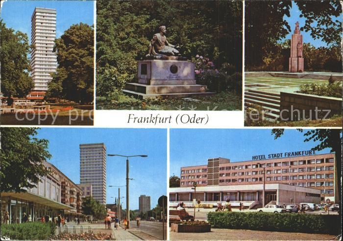 Frankfurt Oder Hochhaus Platz der Republik Heinrich von Kleist Denkmal Sowjetisc