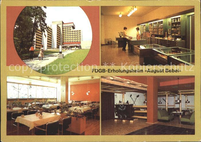 Friedrichroda FDGB Erholungsheim August Bebel Souvenir Basar Restaurant Bar