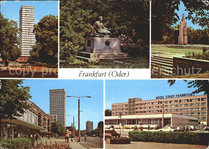 Frankfurt Oder Hochhaus Platz der Republik Heinrich von Kleist Denkmal Sowjetisc