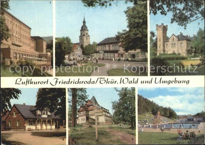 Friedrichroda FDGB Heim Walter Ulbricht Kurpark Schloss Reinhardsbrunn Heubergha