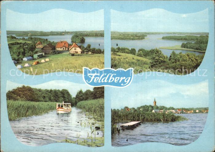 Feldberg Mecklenburg Panorama Blick vom Huettenberg Hauptmannsberg Seerosen Kana