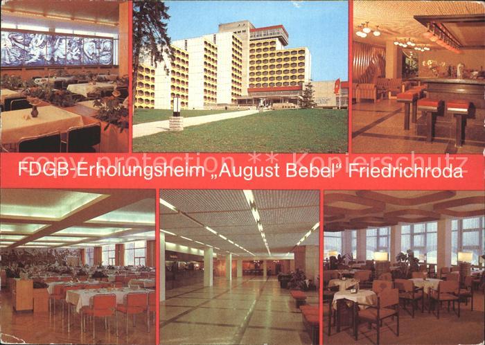 Friedrichroda FDGB Erholungsheim August Bebel Restaurant Bar Empfangshalle Aussi