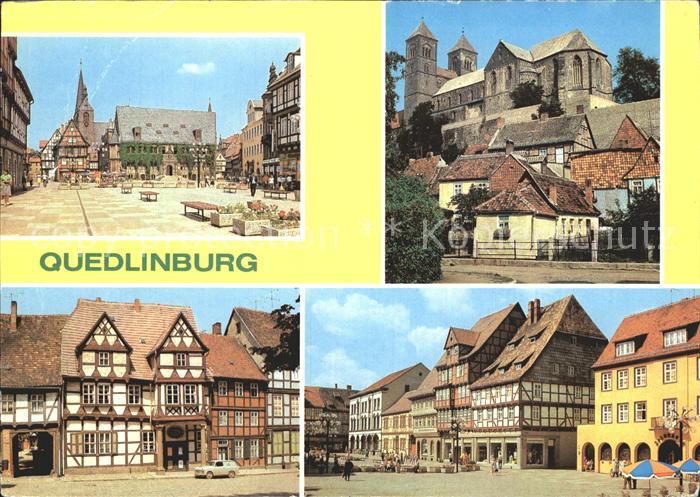 Quedlinburg Harz Rathaus Dom Klopstockhaus Markt Fachwerkhaeuser