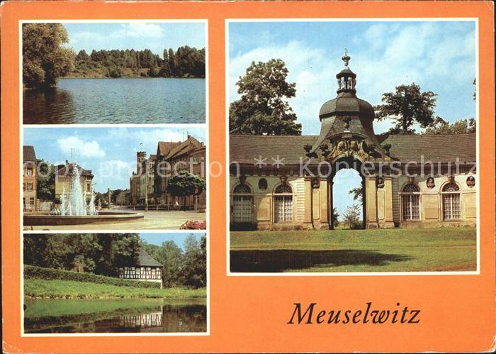 Meuselwitz Hainbergsee Markt Springbrunnen Alte Muehle Muehlteich Park Orangerie