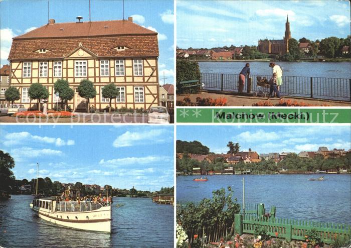 Malchow Rathaus Malchower See Kloster Kirche Dampfer Mecklenburgische Seenplatte