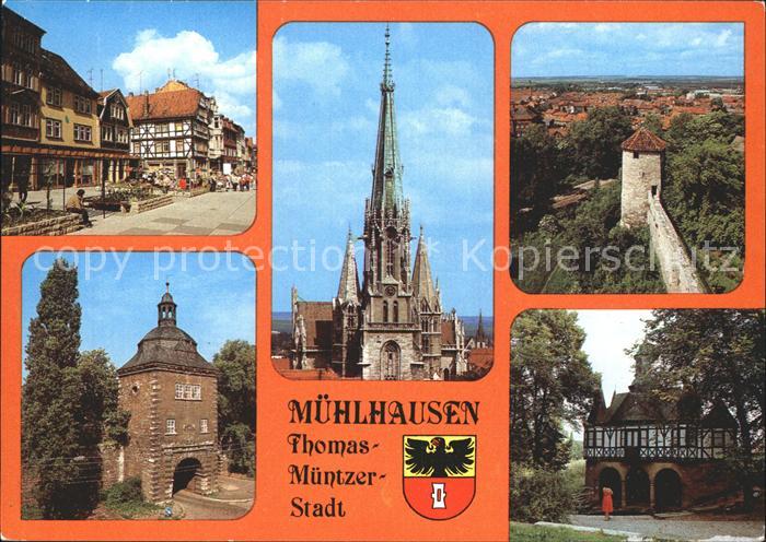 Muehlhausen Thueringen Steinweg Marienkirche Stadtmauer Frauentor Popperoder Que