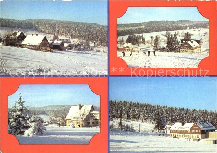 Muehlleithen Klingenthal Teilansichten HO Hotel Buschhaus Winterpanorama