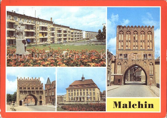 Malchin Demmin Friedrich Engels Strasse Kalensches Tor Rathaus Steintor