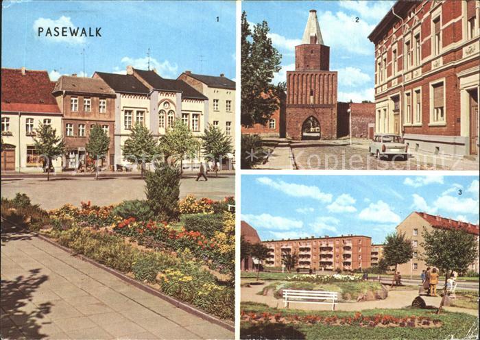 Pasewalk Mecklenburg Vorpommern Ernst Thaelmann Platz Muehlentor Platz der Aufba