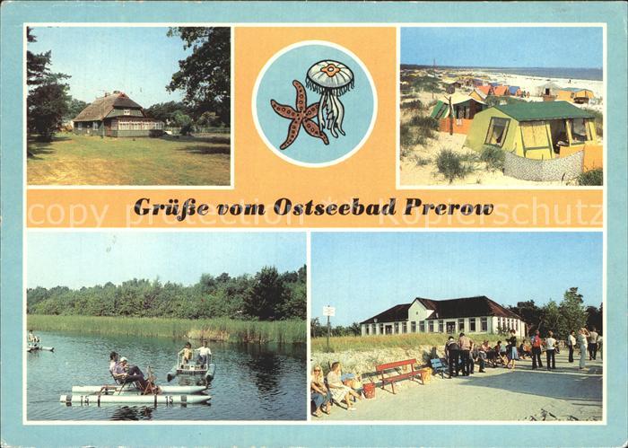 Prerow Ostseebad Rohrdachhaus Zeltplatz Wassertreter Prerowstrom Duenenhaus Stra