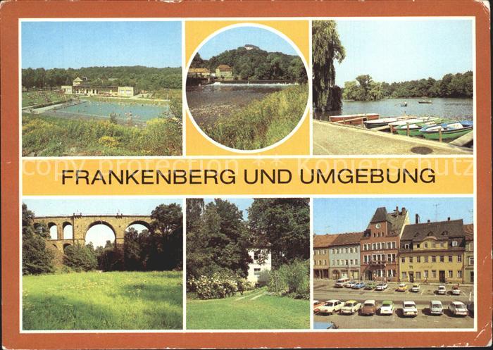 Frankenberg Sachsen Freibad Zschopau Sachsenburg Schilfteich Eisenbahnbruecke Lu
