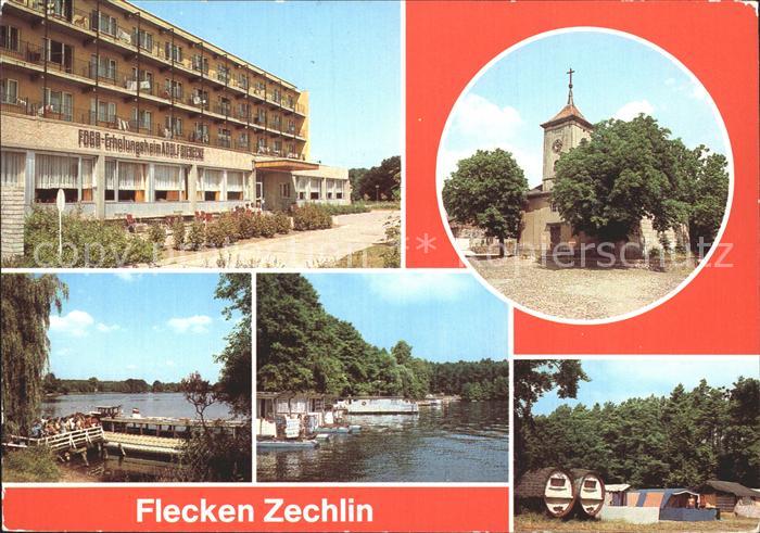 Flecken Zechlin FDGB Erholungsheim Adolf Giesecke Kirche Schwarzer See Wohnboote