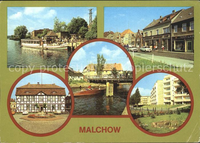 Malchow Dampferanlegestelle Lange Strasse Rathaus Drehbruecke Neubaugebiet
