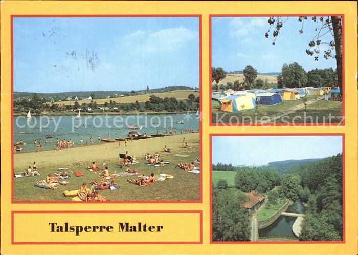 Malter Talsperre Badestrand Campingplatz