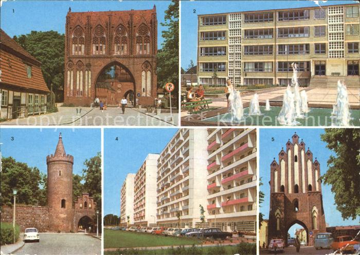 Neubrandenburg Stargarder Tor Fangelturm Leninstrasse das Neue Tor