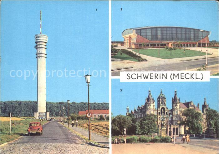 Schwerin Mecklenburg Fernsehturm Sporthalle Schloss