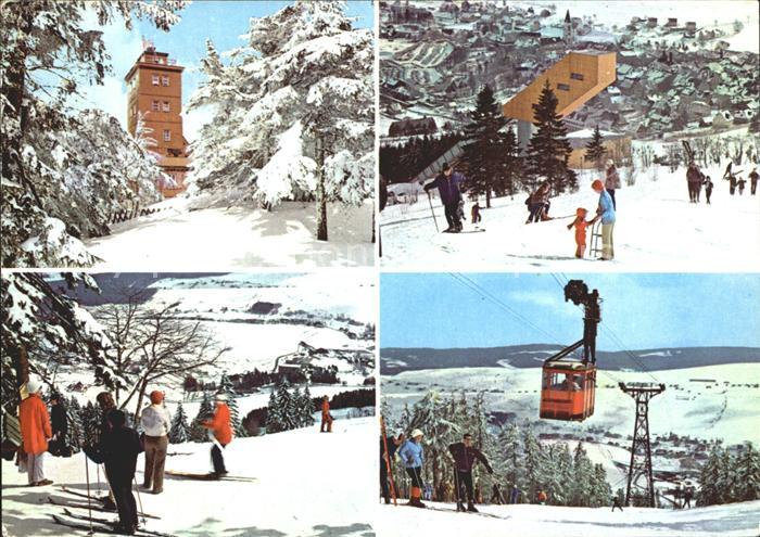 Oberwiesenthal Erzgebirge Skihang Drahtseilbahn Wetterwarte