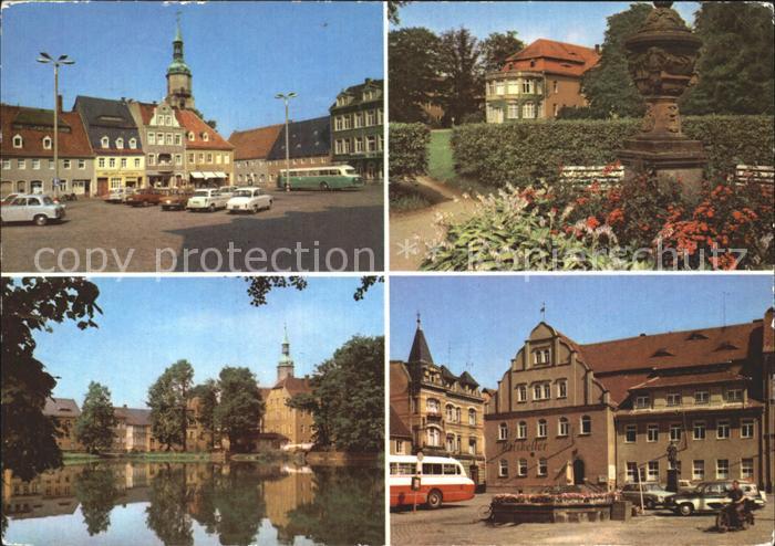 Pulsnitz Sachsen Platz der Befreiung Klinik fuer Lungenkranke Schlossteich