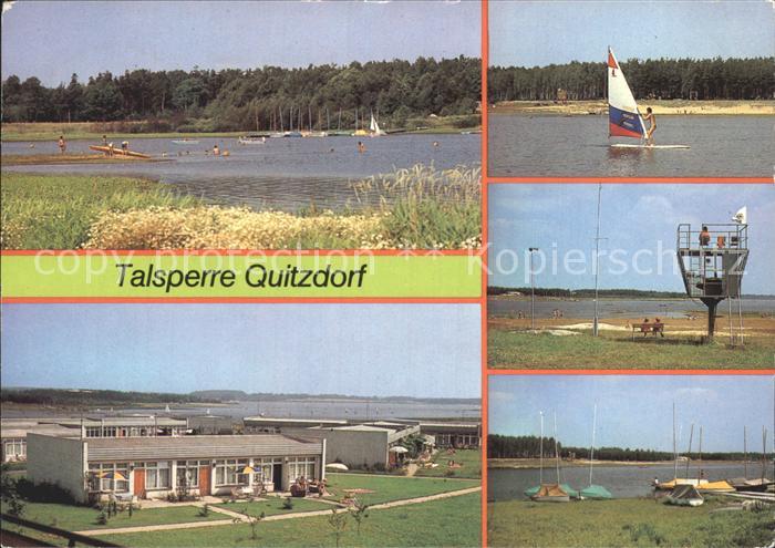 Quitzdorf See Talsperre Bungalowsiedlung Badestrand Segelboothafen