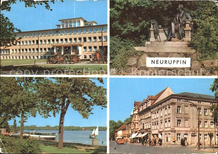 Neuruppin Fontane Denkmal Poliklinik Karl Marx Strasse