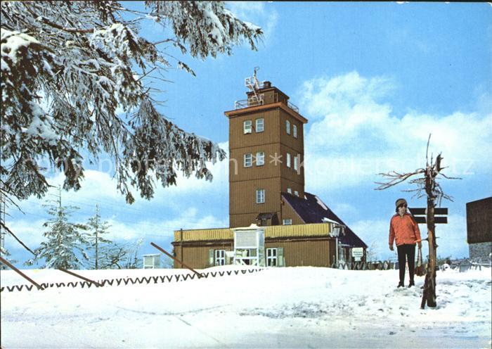 Oberwiesenthal Erzgebirge Wetterwarte auf dem Fichtelberg