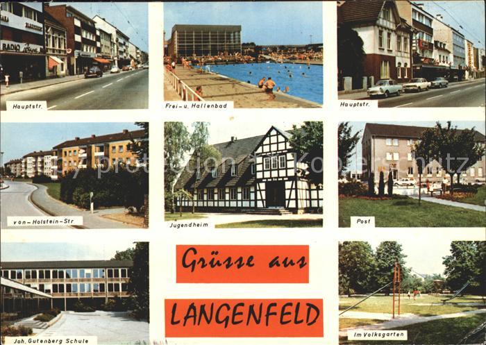 Langenfeld Rheinland Hauptstrasse Jugendheim Frei- und Hallenbad Volksgarten