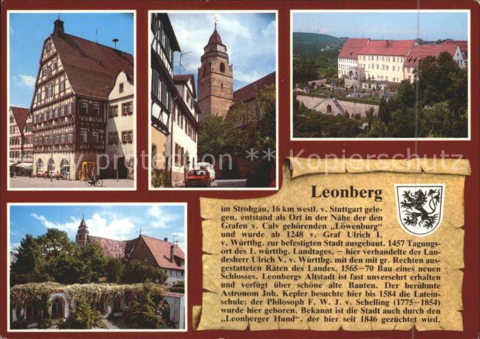 Leonberg Wuerttemberg Altes Rathaus Stadtkirche Schloss Kreuzgang