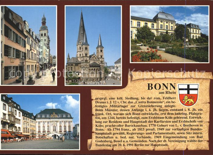 Bonn Rhein Beethovenhaus Muenster Poppelsdorfer Schloss Rathaus