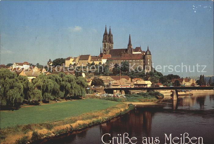 Meissen Elbe Sachsen Albrechtsburg