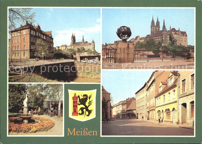 Meissen Elbe Sachsen Kaendlerbrunnen Leipziger Strasse