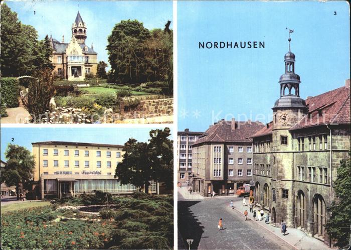 Nordhausen Thueringen Meyenbergmuseum Rathaus HO-Hotel Handelshof