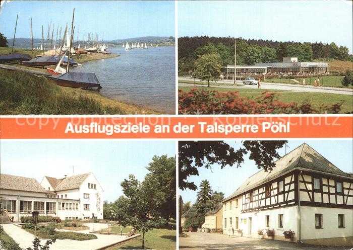 Plauen Vogtland Talsperre Poehl Gaststaette Talsperrenblick Bootsliegeplatz Rega