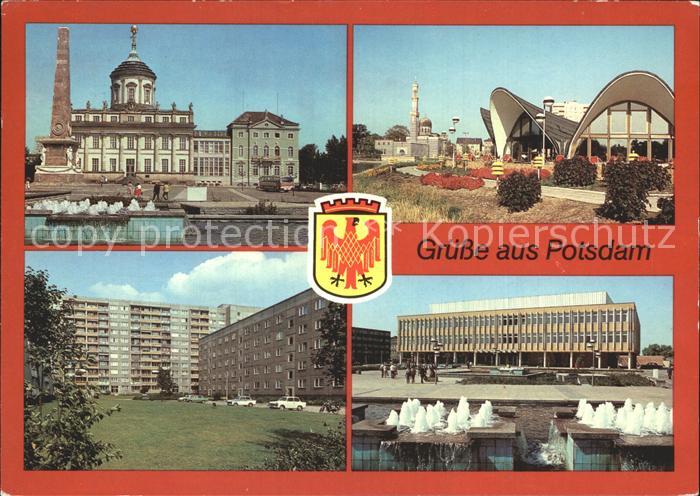 Potsdam Gaststaette Seerose Obelisk am Kulturhaus Hans Marchwitza