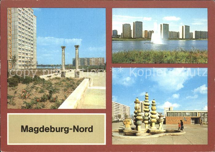 MAGDEBURG  CITY Markowskiplatz Neustaedter See Maerchenbrunnen