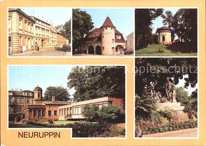 Neuruppin Rosenstrasse Bahnhof Tempelgarten Fontanedenkmal