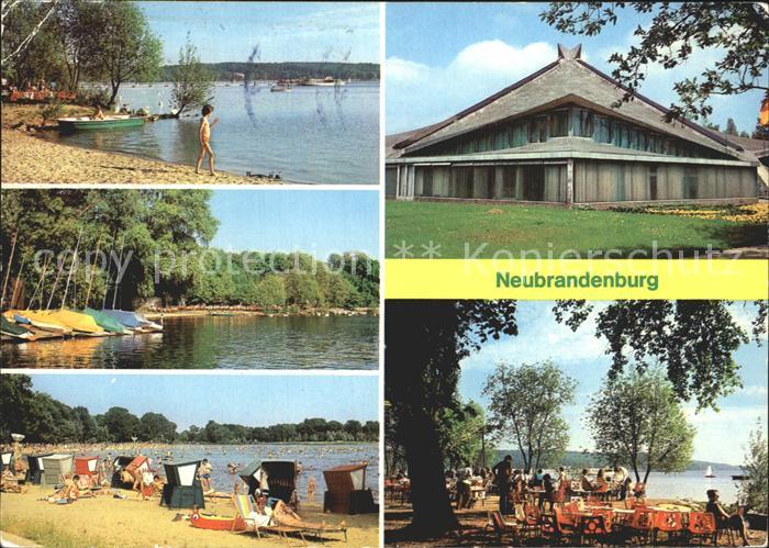 Neubrandenburg Tollensesee Bootshafen Freibad Stadthalle im Kurpark Gaststaette