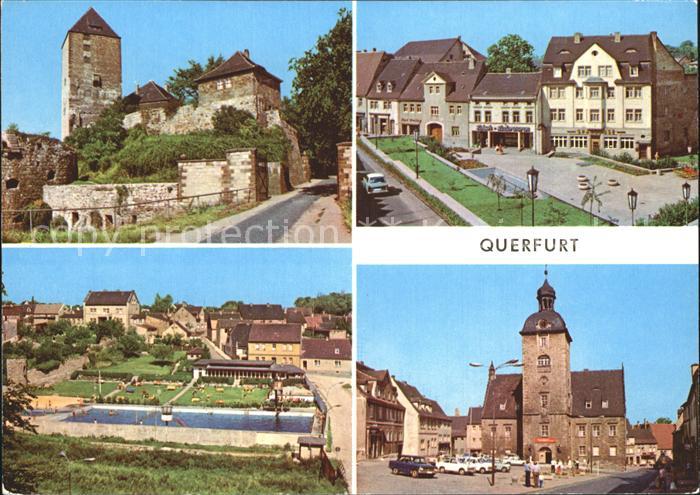 Querfurt Sachsen-Anhalt Suedeingang zur Burg Am Dreieck Bad Rathaus
