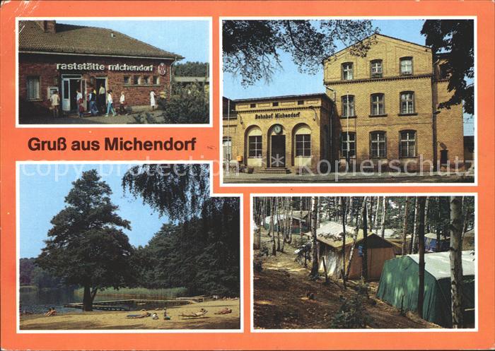 Michendorf Autobahnraststaette Bahnhof Badestelle Campingplatz