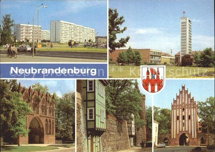 Neubrandenburg Neubauten Leninstrasse Karl Marx Platz Treptower Tor Stargarder T