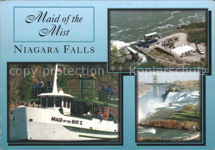 Niagara Falls Ontario Fliegeraufnahme Schiff Maid of the Mist V.
