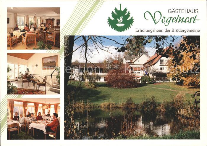 Koenigsfeld Schwarzwald Gaestehaus Vogelnest Speiseraum Teich Lobby