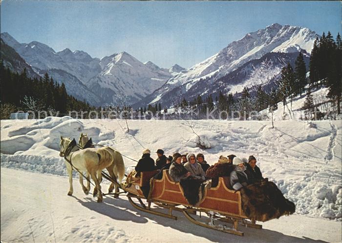 Oberstdorf Schlittenfahrt im Birgsautal